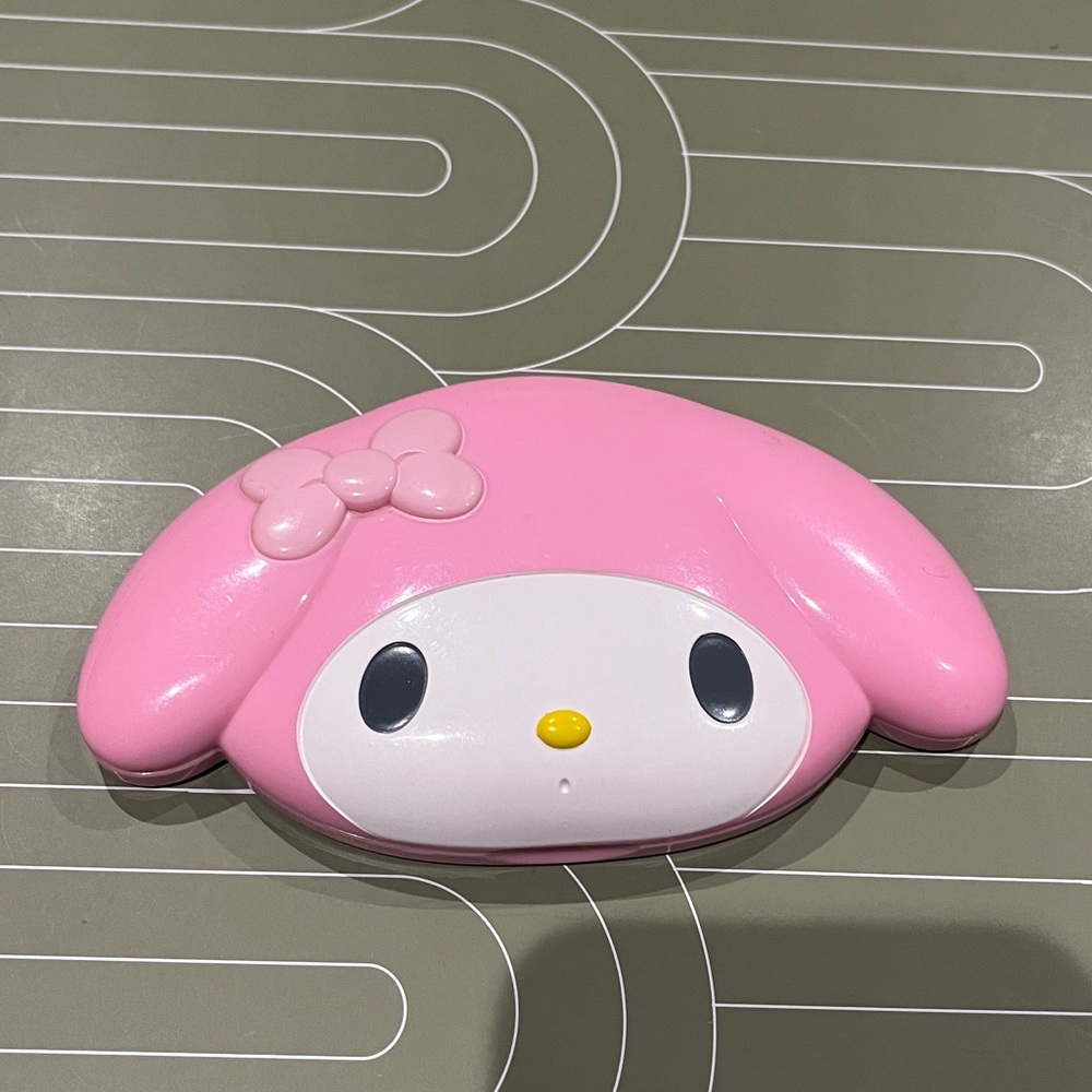 MY MELODY Compact Mirror Comb Set Makeup Sanrio Japan Hair Brush Holder Japan xo